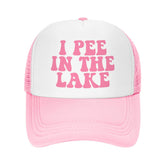 Ckajuoau pink trucker hat front view for casual comfort.