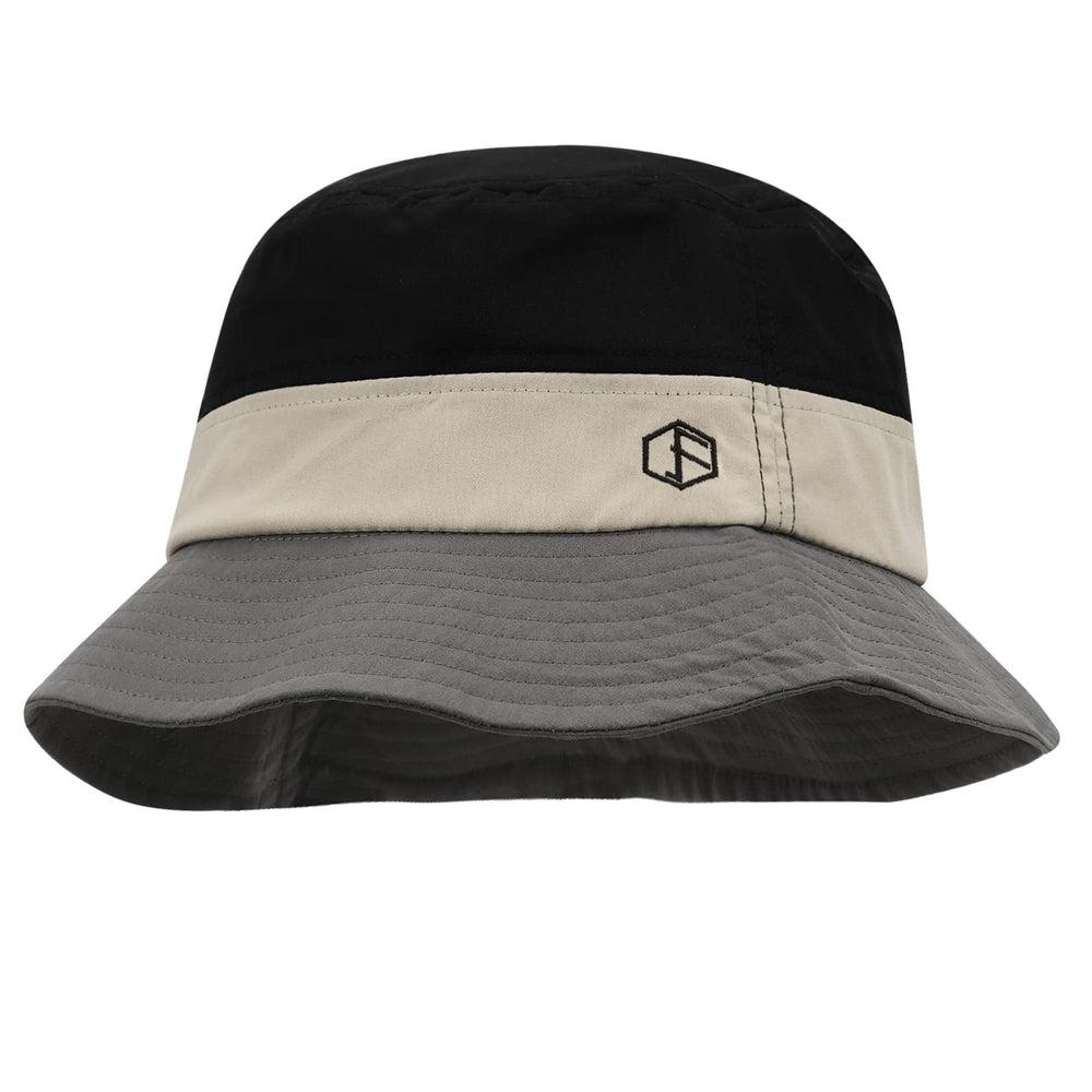 Clakllie black bucket hat front view