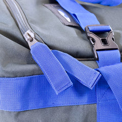 CLAM 14531 gear bag side pocket demonstrates easy access to tools and spare parts