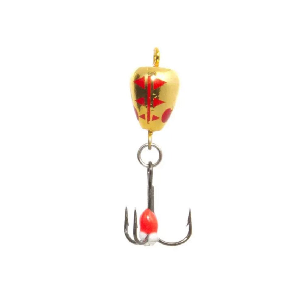 CLAM Bomb Spoon 1/4 oz Gold Tiger for ice fishing jigging