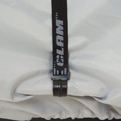 CLAM Fish Trap Deluxe Travel Cover 12593 fit-x200-x400 demonstrates secure fit.