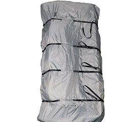 The CLAM Fish Trap Deluxe Travel Cover shields the X300 ice shelter during transport from snow and debris.