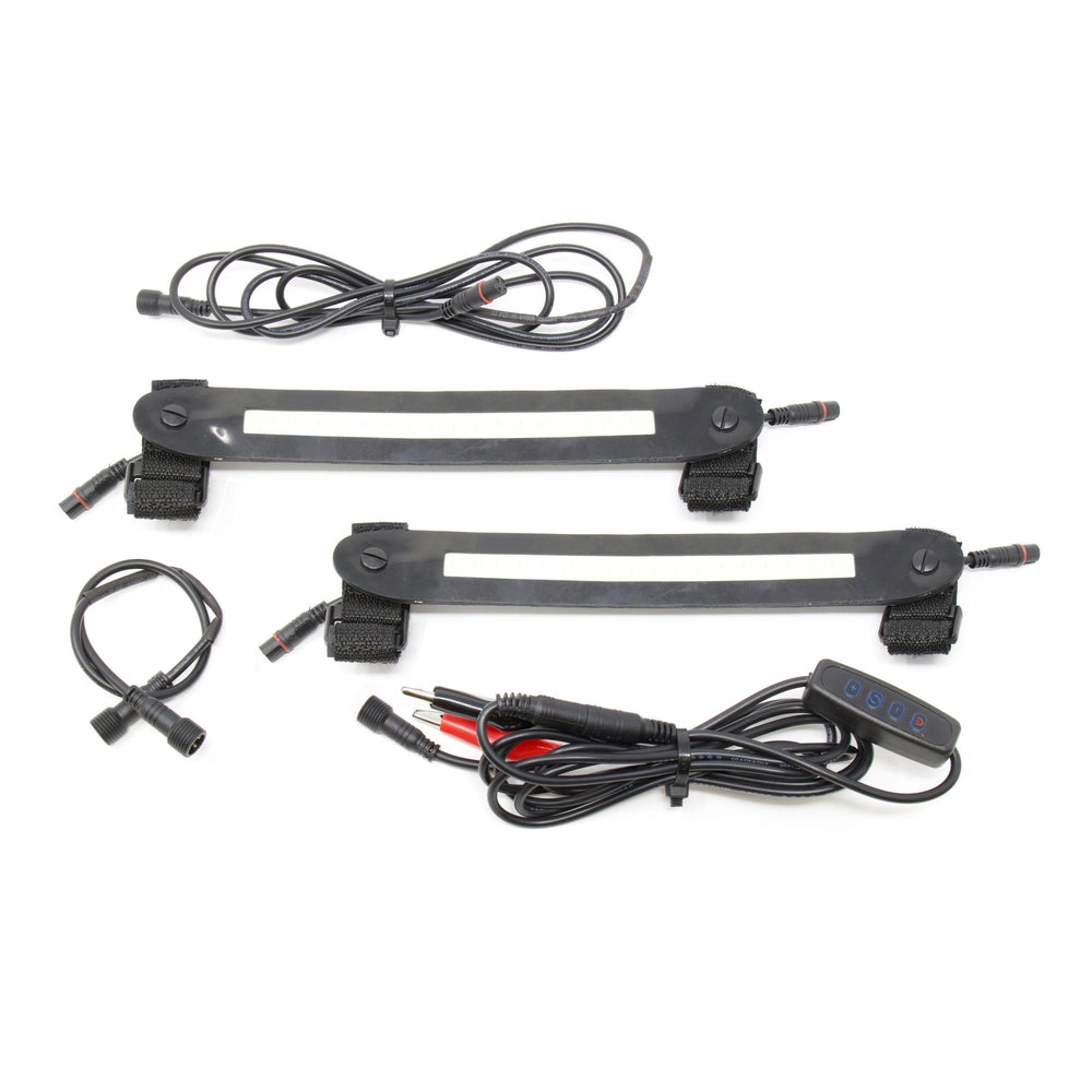 CLAM Flex-4 LED light kit illuminates ice shelter with color modes for versatile night visibility