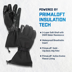 CLAM IceArmor Extreme Gloves PrimaLoft Active Evolution lining adds warmth and all-day comfort.