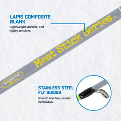 CLAM Meat Stick Rod 32-inch bite-detection tip highlights strike visibility.