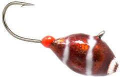 Clam Swirl Drop nose glow reflects light to attract fish and enhance visibility