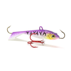 CLAM Tikka Mino 5/8oz Glow Purple Tiger glows in low light for deeper water fishing