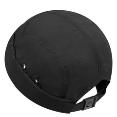 CLAPE Brimless Cap for Men - front view, black nylon