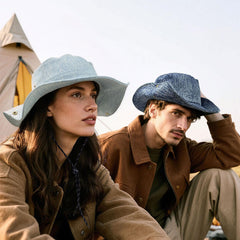 Close-up of detachable chin strap on CLAPE hat