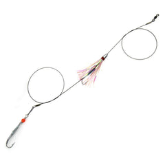 Clarkspoon Mackerel Duster Rig Pink with 0RBMS spoon for successful saltwater jigging