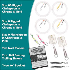 Four rigged Clarkspoons included in the kit
