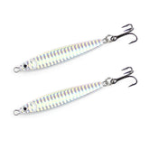 Clarkspoon Stick Jig with four holographic finishes for casting and jigging.
