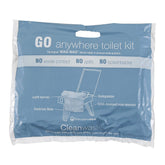 Cleanwaste ThePETT portable toilet kit ready for on the go trips and easy setup.