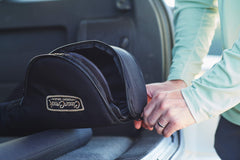 Molded rubber adjustable carrying handle