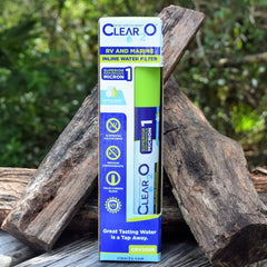 CLEAR2O filter connected to a garden hose for easy installation