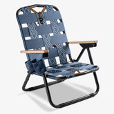 CleverMade Kove Twilight Blue chair folded for easy transport