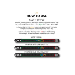 Cling Temperature Tape yellow zone signaling caution during fishing