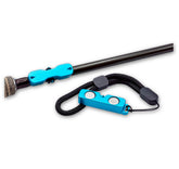 Cling Mag Grab Rod Rack blue mounted on vest for quick lure changes and tidy setup