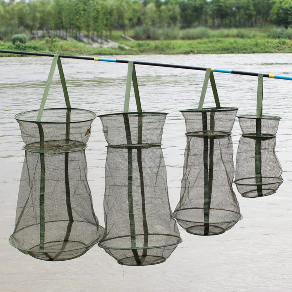 CLISPEED round collapsible fishing net in foldable cage, ideal for transport and quick setup
