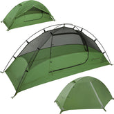 Clostnature Crux 1 Person Tent setup for solo backpacking on rocky trail