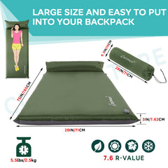 Clostnature sleeping pad folded compact pack demonstrates easy storage and portability for backpackers.