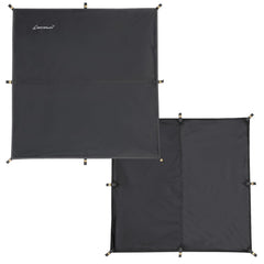 Clostnature tarp mid-side attachment point demonstrates flexible shelter configuration.
