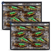 Front view of Clysee clear tackle bag large 12x16