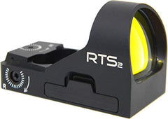 C-MORE RTS2B V5 lens close-up highlights the ultra-bright dot for fast targeting.