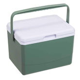 Cndiyald 5L hard cooler lunch box front view in green for outdoor meals.