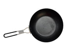 CNEIESD camping frying pan with foldable handle for compact packing