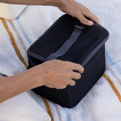 CNEIESD cooler offers adjustable strap and front pocket for organized daily carry
