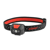Coast FL19 headlamp wide-angle beam for panoramic visibility in dim outdoor settings.