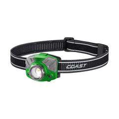 Coast FL75R headlamp front view for hands-free lighting during nighttime outdoor activities.