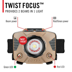 Coast FLX7 tri-color lighting for night navigation and signaling