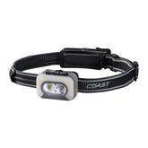 Coast RL35R headlamp worn on head for hands-free illumination during work.