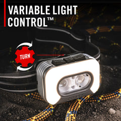 Coast RL35R white flood beam lights a workspace clearly.