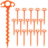 COBARYEN tent stakes 16-pack orange assembly demonstrating quick setup and wind resistance