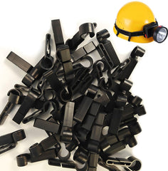 COCOMK headlamp clips mounted on a hard hat for secure lighting.