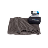 COCOON Premium Coolmax Travel Blanket charcoal folded for ultra-portable travel comfort