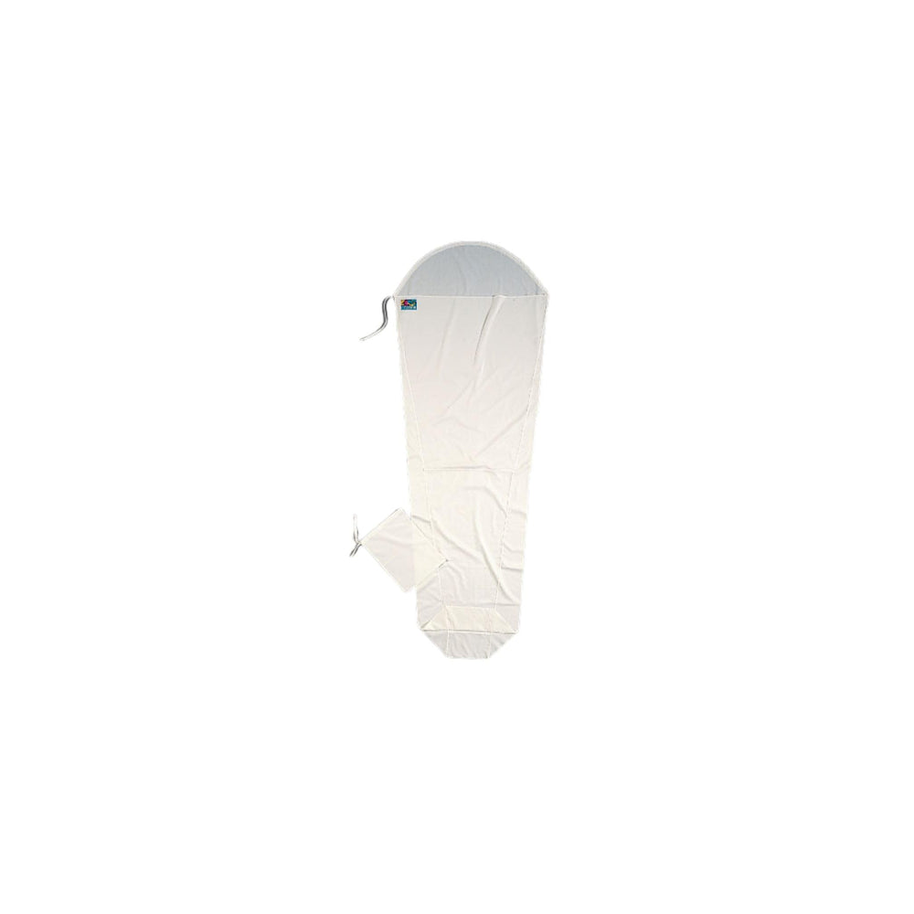 COCOON Premium Cotton MummyLiner Natural entry open for easy sleeping bag access and comfort.