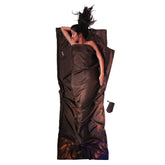 COCOON Premium Silk TravelSheet Muddy Elephant with velcro-closure for quick, private access on trips