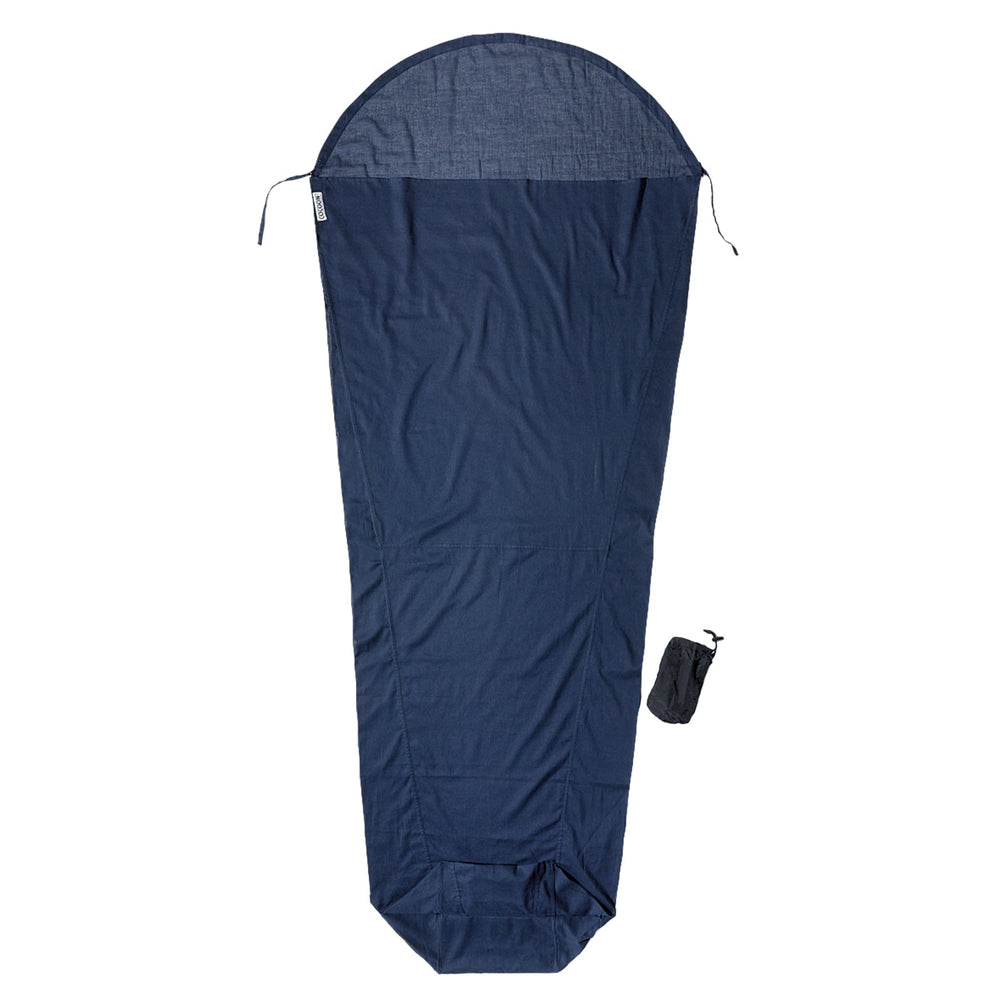 COCOON Premium mummy liner — wide top opening for easy entry in any sleeping bag