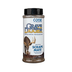 Code Blue Grave Digger Scrape Mate 12 oz pour action, long-lasting buck scent boost.