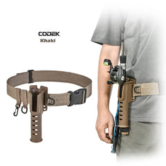 Adjustable waist belt range from 33 inches to 53.17 inches