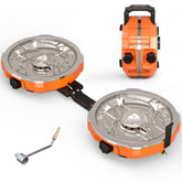 Cofiyard 20k BTU stove folded, compact for easy camping gear storage and transport