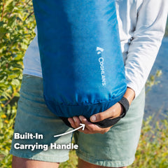 Compact packability of Coghlan's 15L Stuff Sack for easy stowage