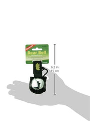 Coghlan's bear bell on backpack strap for easy access during outdoor activities