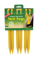 Coghlan's bright yellow tent pegs aid quick retrieval and visibility.