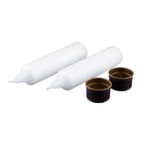 Coghlan's emergency candles two-pack with metal holders showcasing stable light during outages