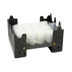 Coghlan's Emergency Stove with 24 fuel tablets stored inside for convenient cooking